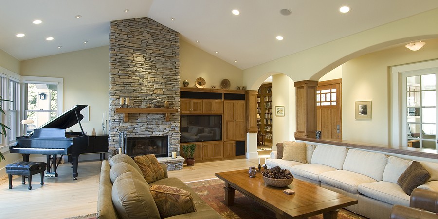 living room in custom homestone